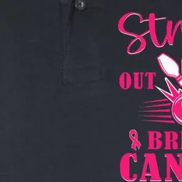 Breast Cancer Awareness Bowling Strike Out Ribbon Softstyle Adult Sport Polo