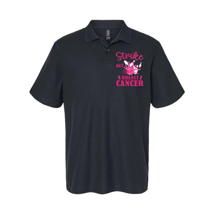 Breast Cancer Awareness Bowling Strike Out Ribbon Softstyle Adult Sport Polo