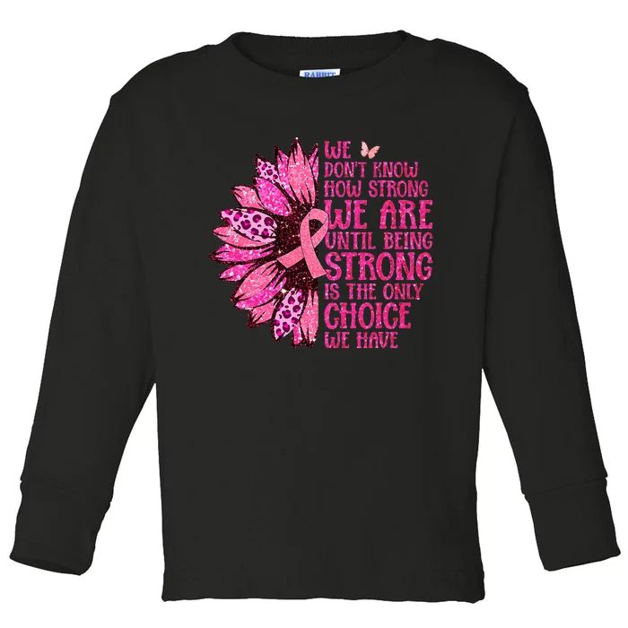 Breast Cancer Awareness Survivor In October We Wear Toddler Long Sleeve Shirt