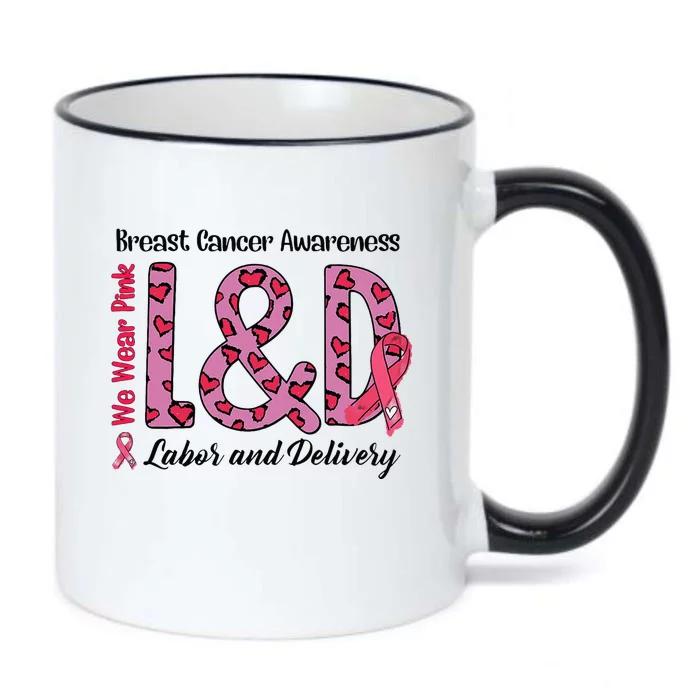 Breast Cancer Awareness Labor And Delivery We Wear L&D Black Color Changing Mug