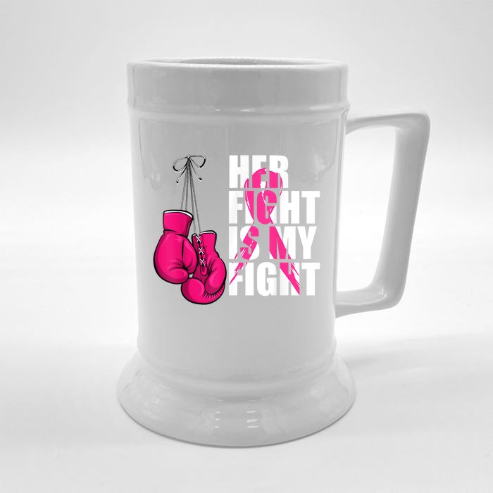 Breast Cancer Awareness Husband Support Squad Front & Back Beer Stein