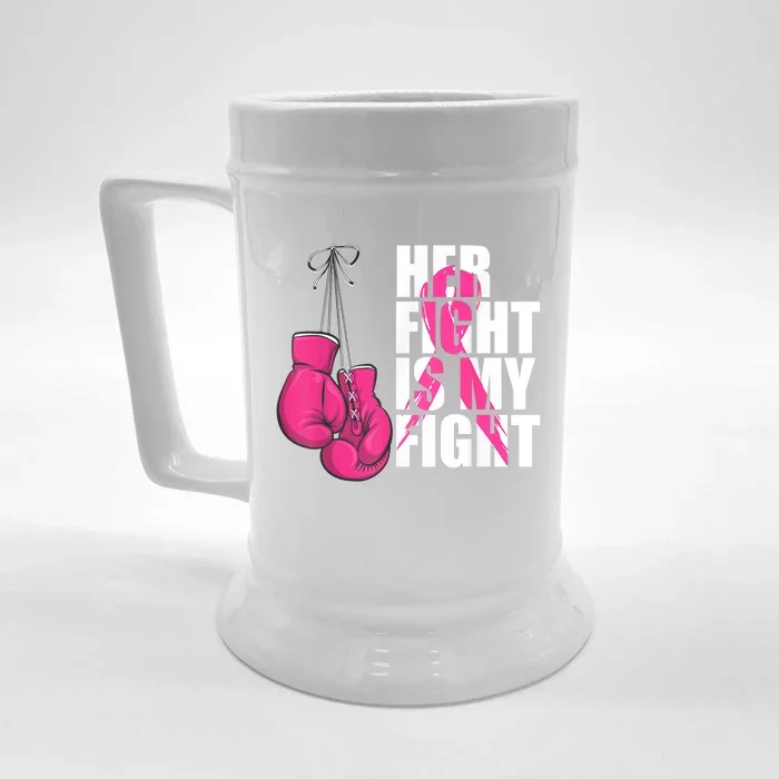 Breast Cancer Awareness Husband Support Squad Front & Back Beer Stein