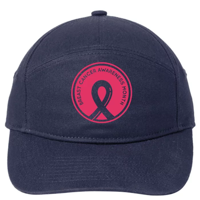 Breast Cancer Awareness Month Support 7-Panel Snapback Hat