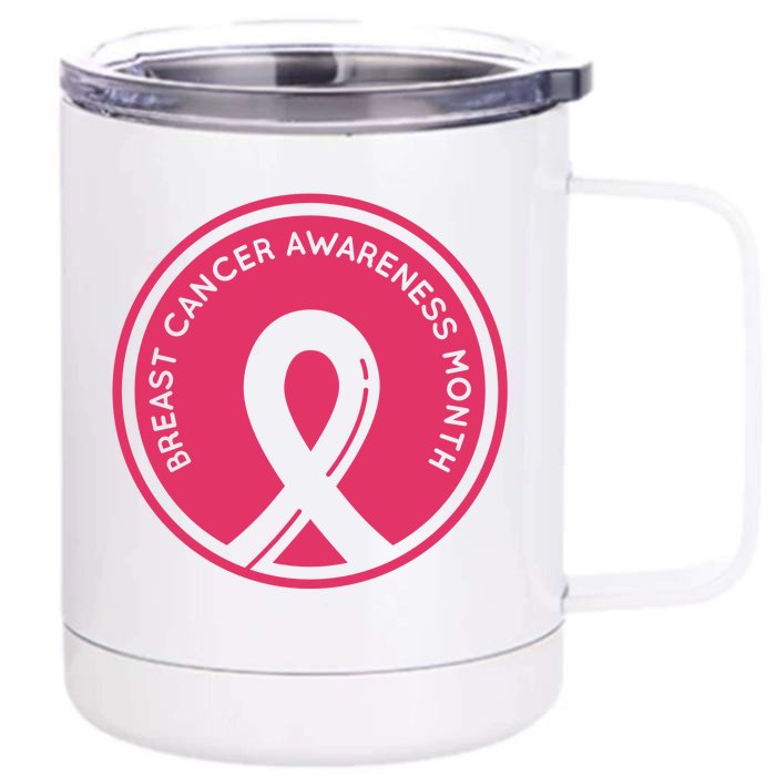 Breast Cancer Awareness Month Support Front & Back 12oz Stainless Steel Tumbler Cup