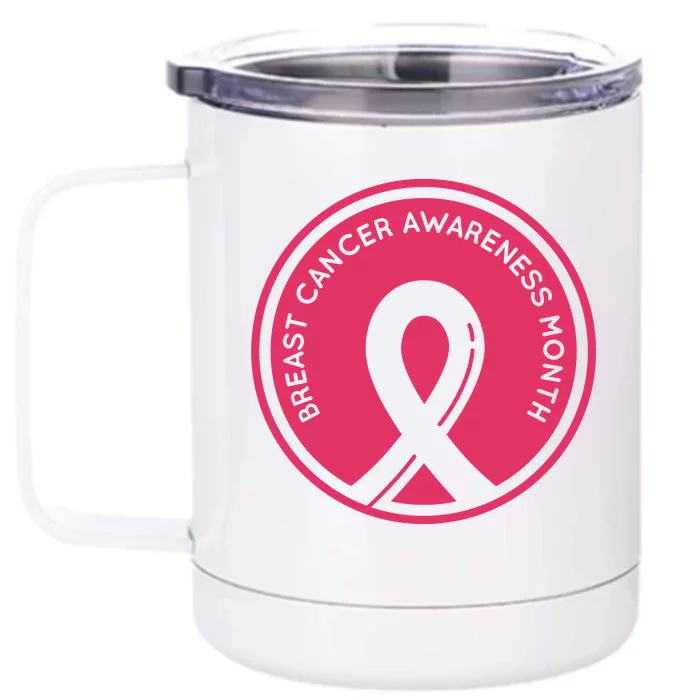 Breast Cancer Awareness Month Support Front & Back 12oz Stainless Steel Tumbler Cup