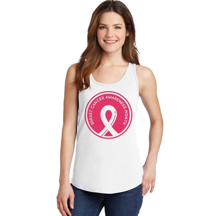 Breast Cancer Awareness Month Support Ladies Essential Tank