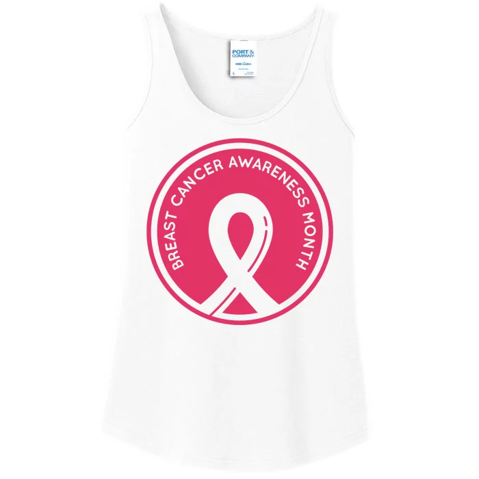 Breast Cancer Awareness Month Support Ladies Essential Tank