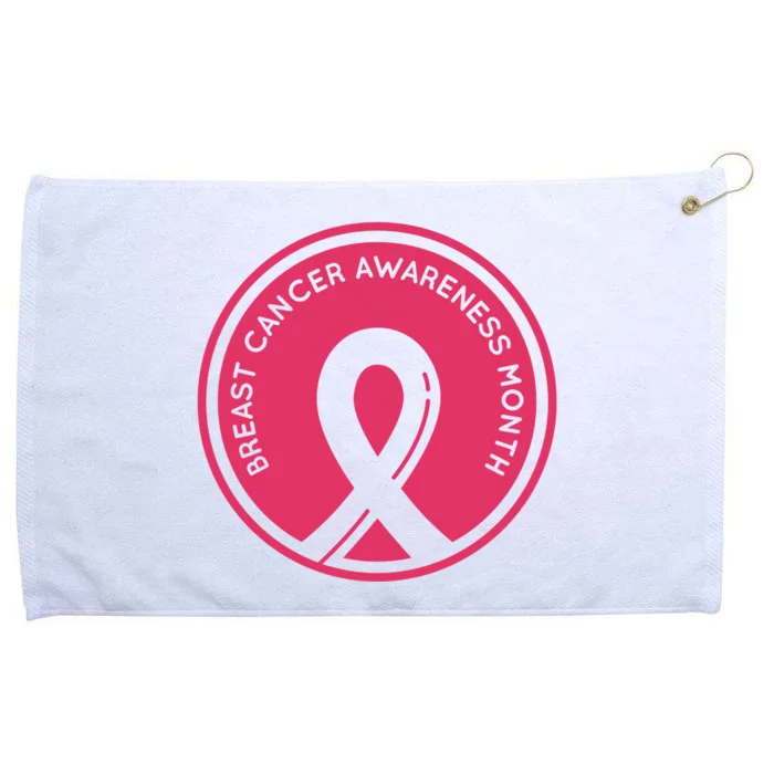 Breast Cancer Awareness Month Support Grommeted Golf Towel