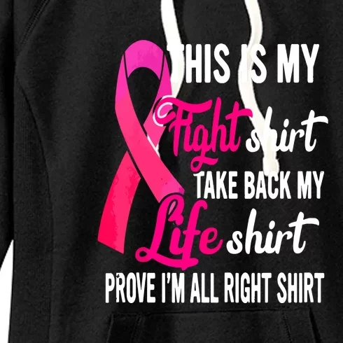 Breast Cancer Awareness This Is My Fight Pink Ribbon Gift Women's Fleece Hoodie