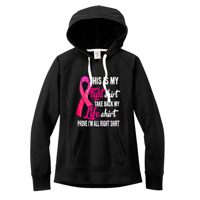 Breast Cancer Awareness This Is My Fight Pink Ribbon Gift Women's Fleece Hoodie