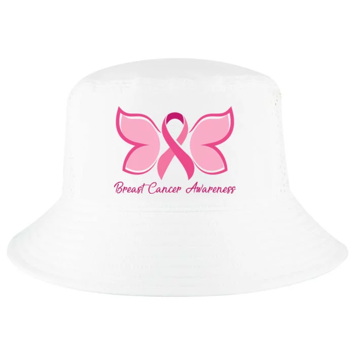 Breast Cancer Awareness Butterfly Pink Ribbon Cool Comfort Performance Bucket Hat