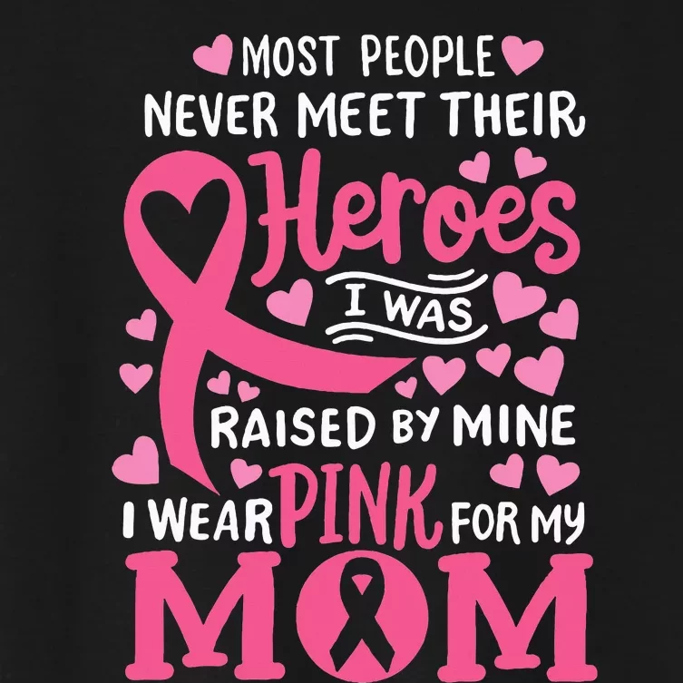 Breast Cancer Awareness Wear For My Mom Women's Crop Top Tee