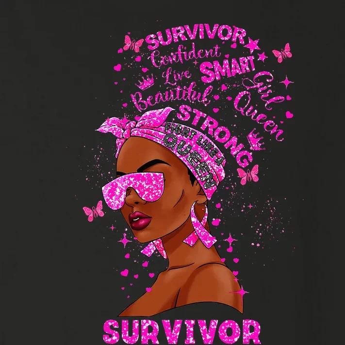 Breast Cancer Awareness Survivor Black Melanin Warrior Toddler Long Sleeve Shirt