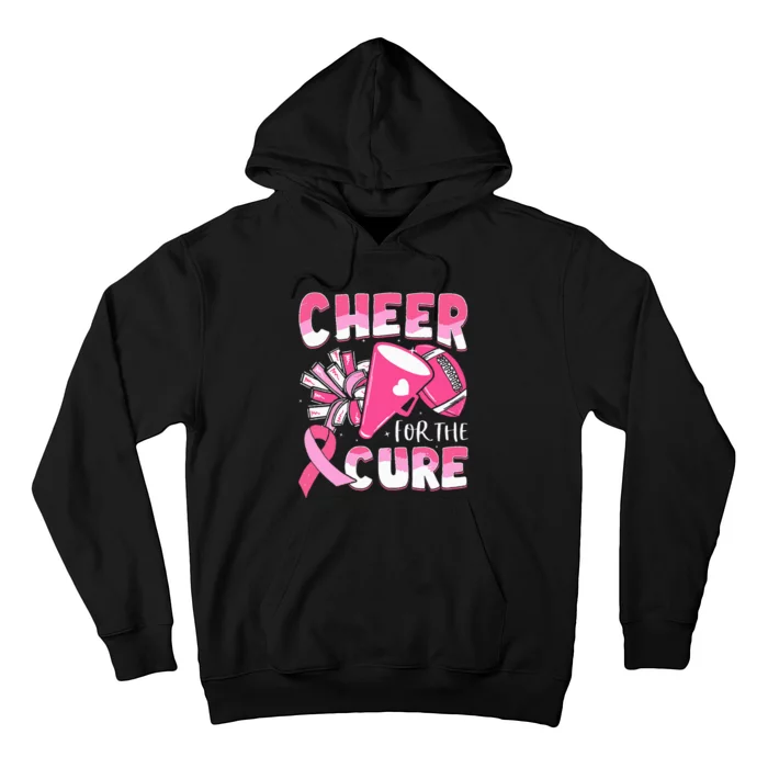 Breast Cancer Awareness Cheer For The Cure Football Hoodie