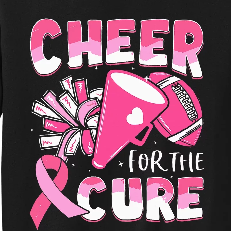 Breast Cancer Awareness Cheer For The Cure Football Sweatshirt