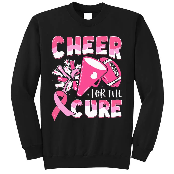 Breast Cancer Awareness Cheer For The Cure Football Sweatshirt