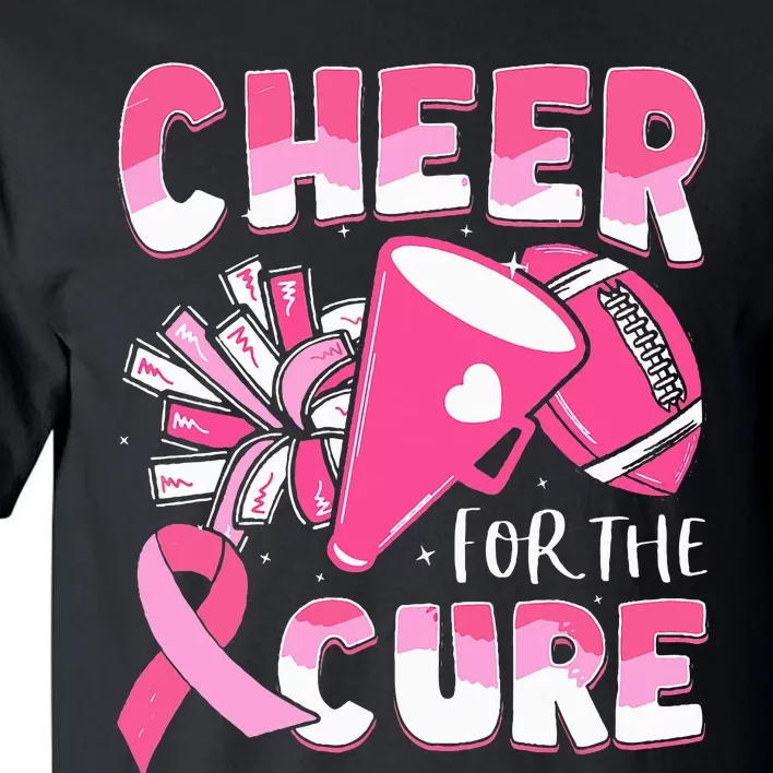 Breast Cancer Awareness Cheer For The Cure Football Tall T-Shirt