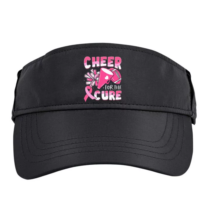 Breast Cancer Awareness Cheer For The Cure Football Adult Drive Performance Visor