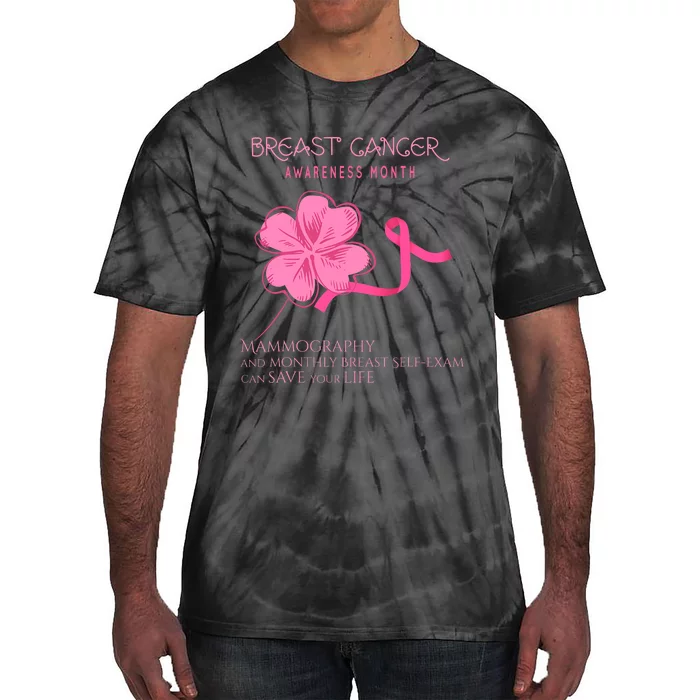 Breast Cancer Awareness Mammography Self Breast Exam Tie-Dye T-Shirt