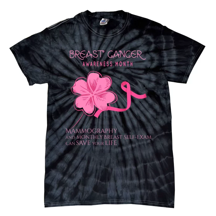 Breast Cancer Awareness Mammography Self Breast Exam Tie-Dye T-Shirt