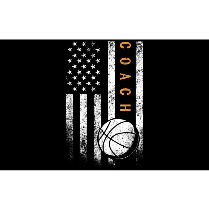 Basketball Coach American Flag Basketball Trainer Coaching Bumper Sticker