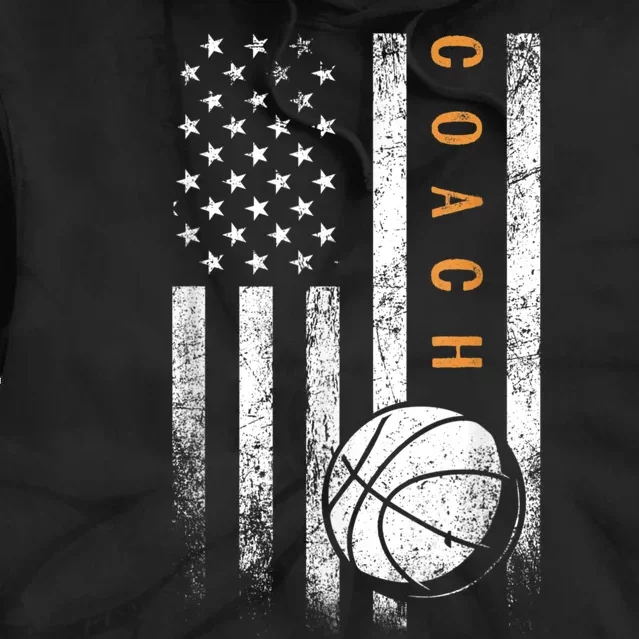 Basketball Coach American Flag Basketball Trainer Coaching Tie Dye Hoodie