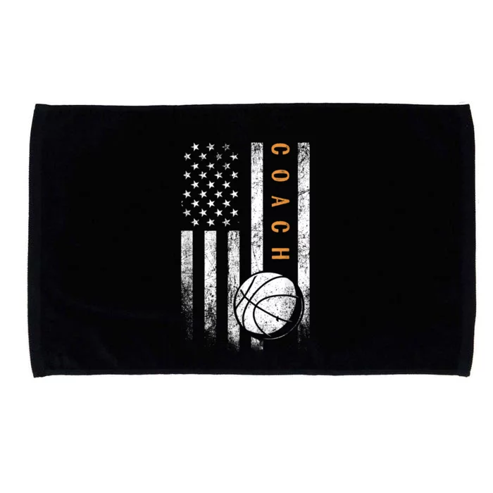 Basketball Coach American Flag Basketball Trainer Coaching Microfiber Hand Towel