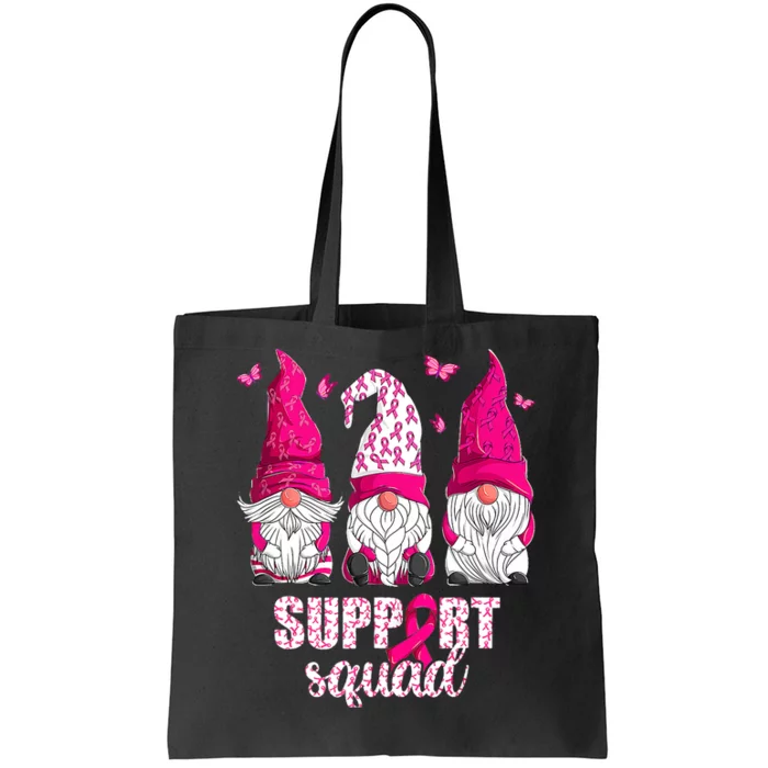 Breast Cancer Awareness For Gnomes Support Squad Tote Bag