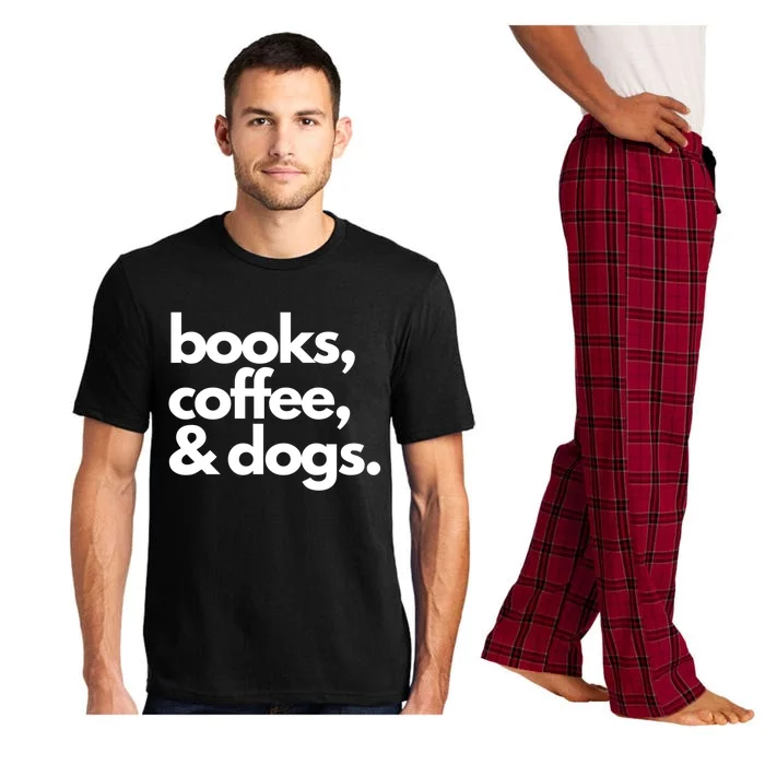 Books Coffee And Dogs Gift Reading Tee Book Lover Dog Mama Gift Pajama Set