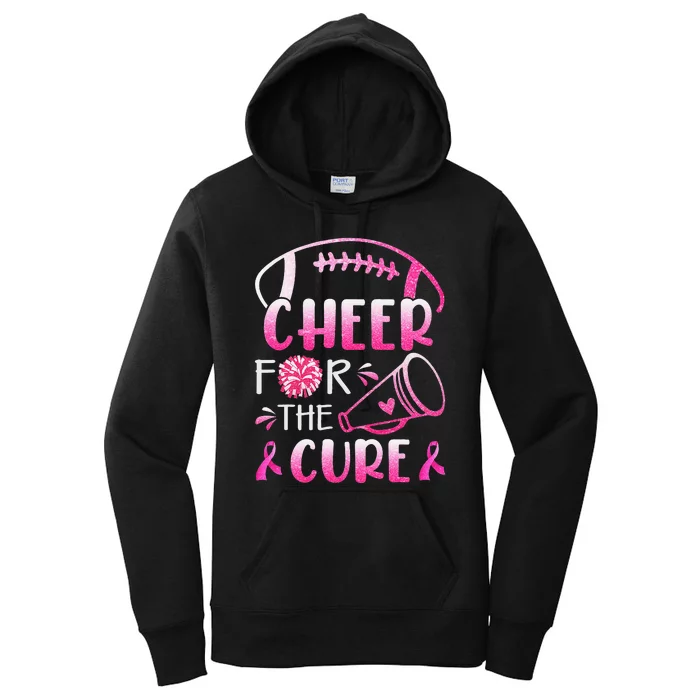 Breast Cancer Awareness Cheer For The Cure Women's Pullover Hoodie