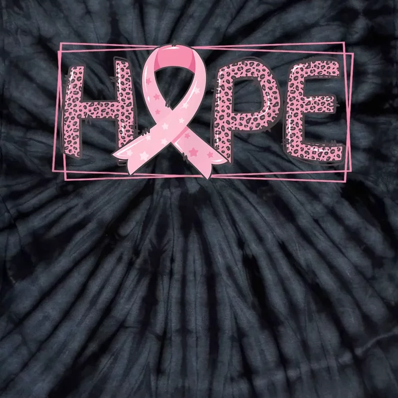 Breast Cancer Awareness Leopard Ribbon Tie-Dye T-Shirt