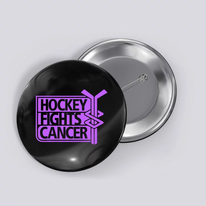 Breast Cancer Awareness Pink hockey stick Button