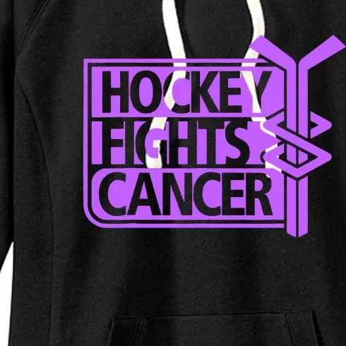 Breast Cancer Awareness Pink hockey stick Women's Fleece Hoodie