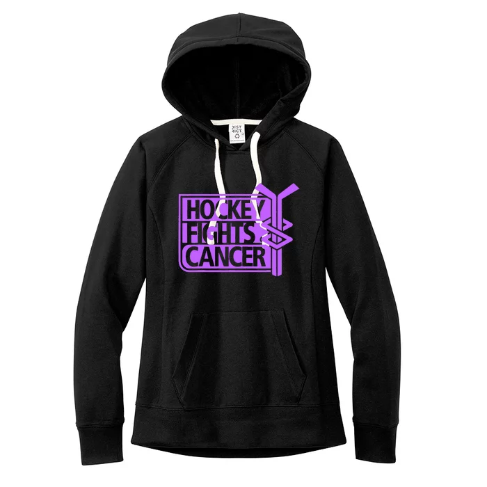 Breast Cancer Awareness Pink hockey stick Women's Fleece Hoodie