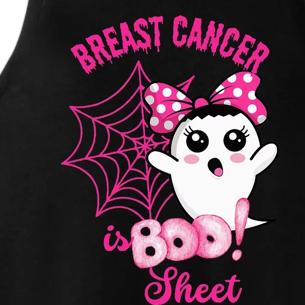 Breast Cancer Awareness Conquering The Boo Sheet Cancer Ladies Tri-Blend Wicking Tank