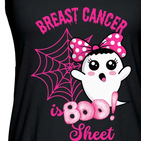 Breast Cancer Awareness Conquering The Boo Sheet Cancer Ladies Essential Flowy Tank