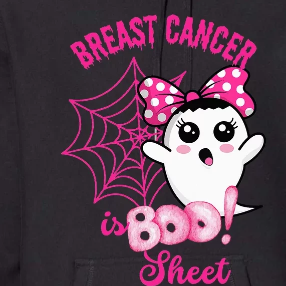 Breast Cancer Awareness Conquering The Boo Sheet Cancer Premium Hoodie