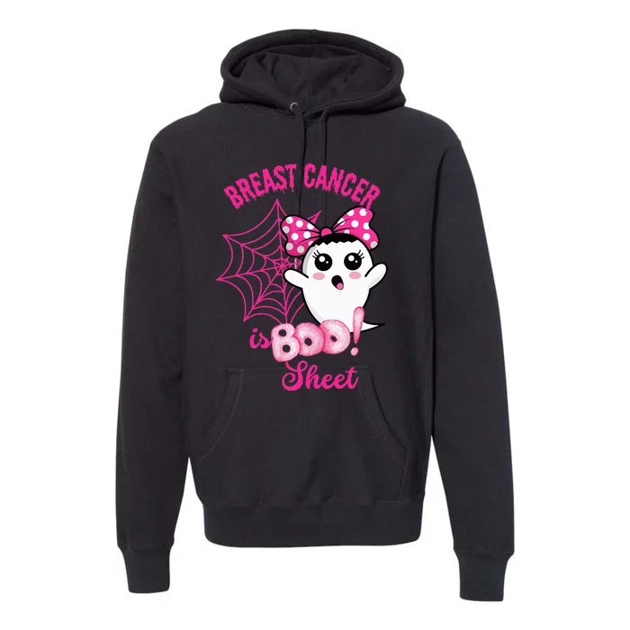 Breast Cancer Awareness Conquering The Boo Sheet Cancer Premium Hoodie