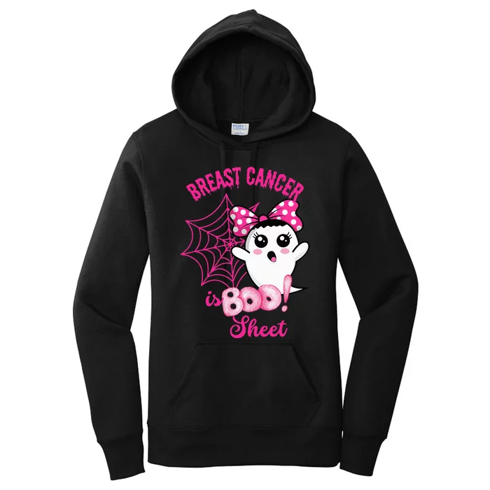 Breast Cancer Awareness Conquering The Boo Sheet Cancer Women's Pullover Hoodie