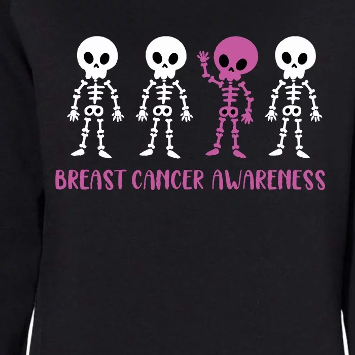 Breast Cancer Awareness Spooky Skeleton Cancer Awareness Womens California Wash Sweatshirt