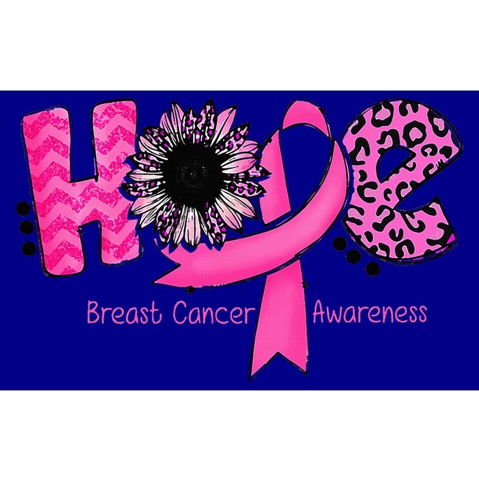 Breast Cancer Awareness Hope Ribbon Leopard Sunflower Bumper Sticker