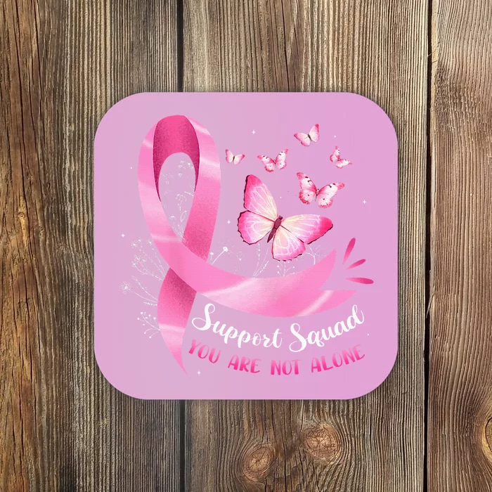 Breast Cancer Awareness Pink Ribbon Butterfly Coaster