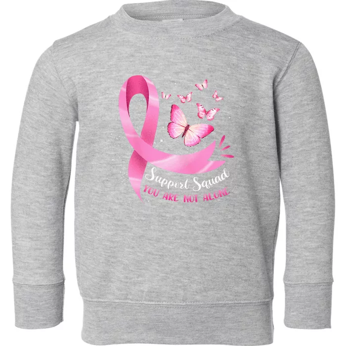 Breast Cancer Awareness Pink Ribbon Butterfly Toddler Sweatshirt