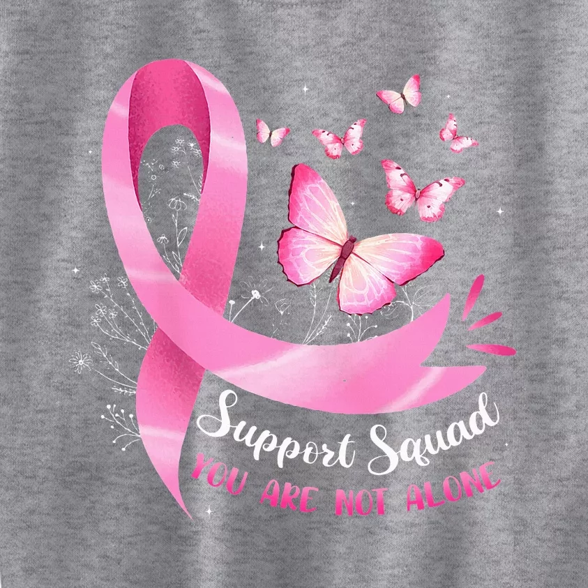 Breast Cancer Awareness Pink Ribbon Butterfly Kids Sweatshirt