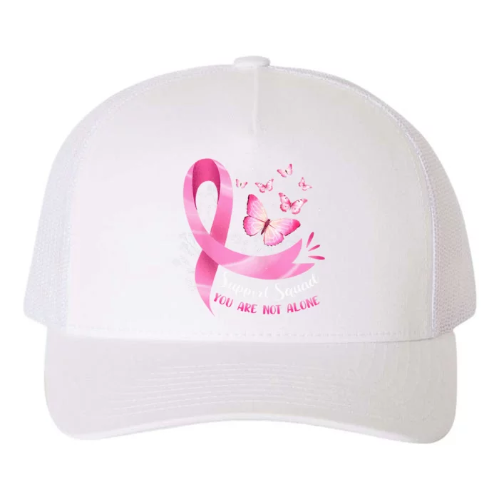 Breast Cancer Awareness Pink Ribbon Butterfly Yupoong Adult 5-Panel Trucker Hat