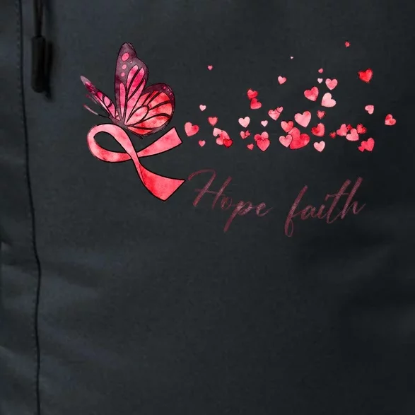 Breast Cancer Awareness Butterfly Pink Ribbon Hope Faith Daily Commute Backpack