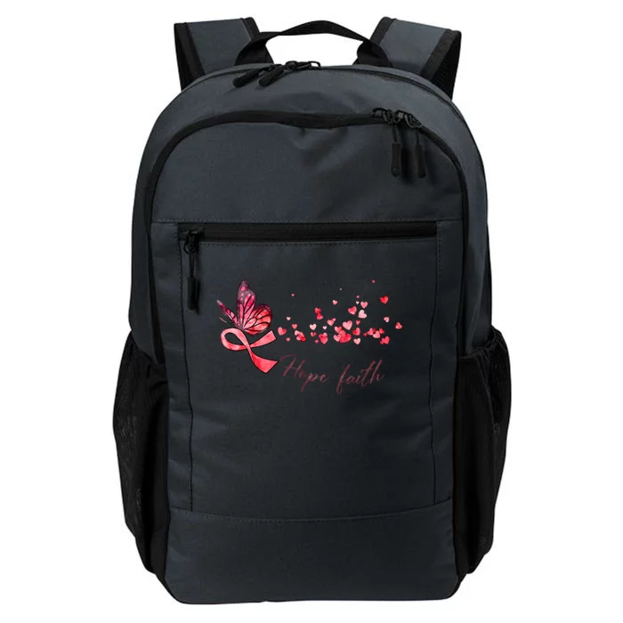 Breast Cancer Awareness Butterfly Pink Ribbon Hope Faith Daily Commute Backpack