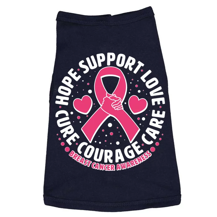 Breast Cancer Awareness Hope Support Love Cure Courage Care Doggie Tank