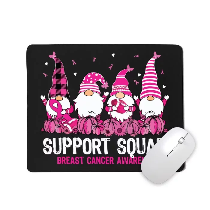 Breast Cancer Awareness Shirts For Gnomes Support Squad Mousepad