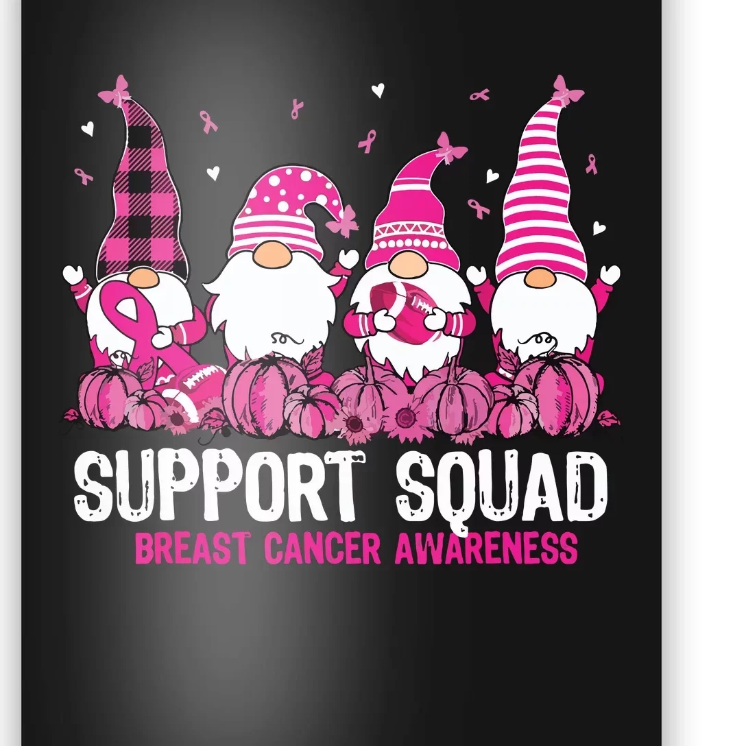 Breast Cancer Awareness Shirts For Gnomes Support Squad Poster